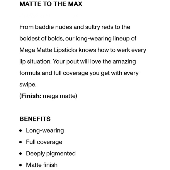 Morphe Mega Matte Lipstick Single AF - Picture 16 of 16